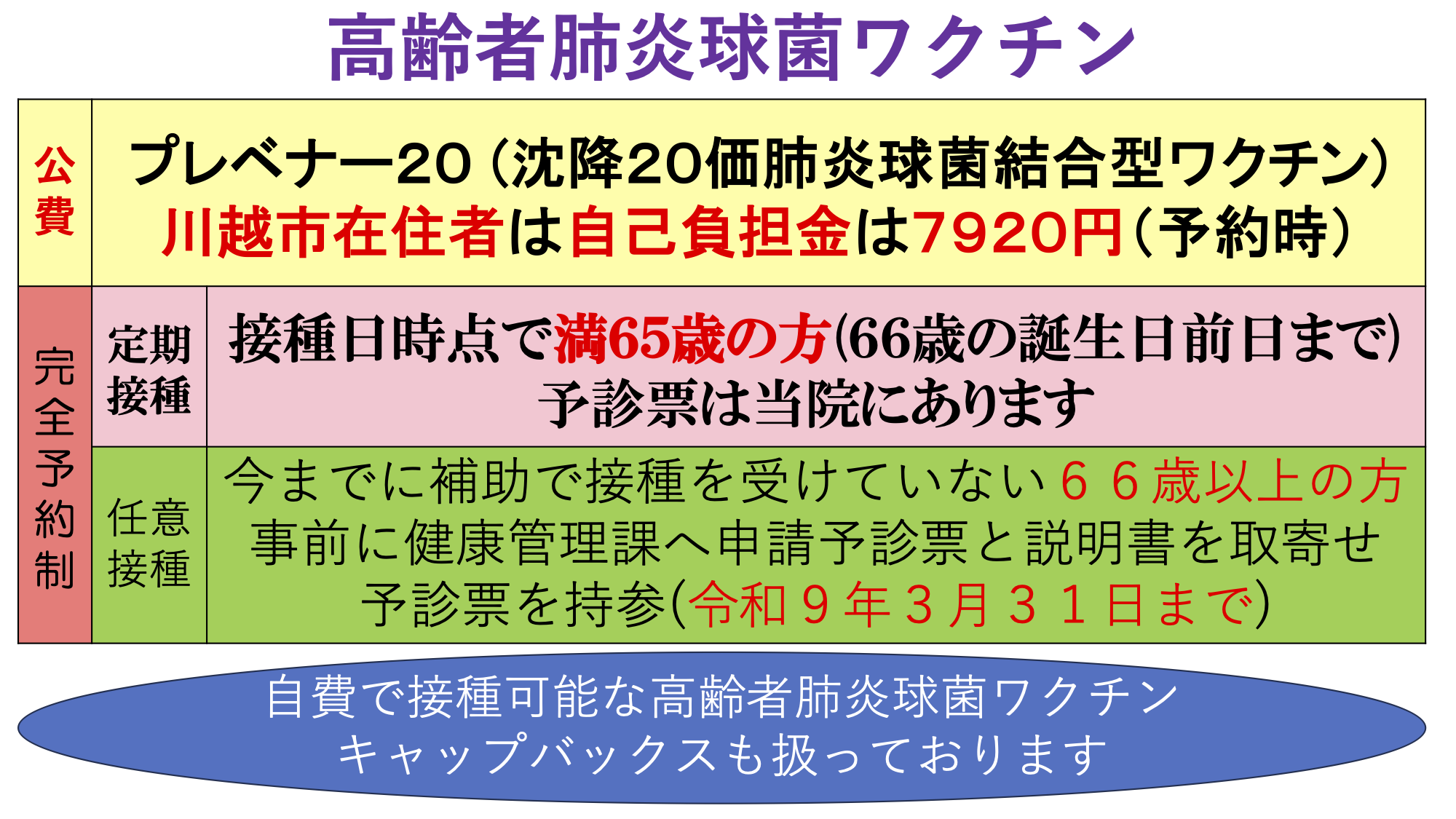 高齢者肺炎球菌ワクチン